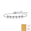 Adjustable S925 sterling silver moissanite bracelet with GRA certificate - Moissanite 0.5ct*6 Stones (With GRA Certificate)