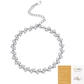 S925 sterling silver bracelet featuring heart-cut moissanite stones and GRA certificate - Moissanite 3.0/0.1ct*50 Stones (With GRA Certificate) (L16345)