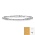 Silbernes Moissanit-Tennisarmband mit quadratischen Gliedern und GRA-Zertifikat - Moissanit 1.2mm (Mit GRA-Zertifikat) / 19cm/7.5 Zoll