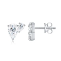 Elegant S925 sterling silver pear cut moissanite stud earrings with classic three-prong setting - Moissanite Pear Cut