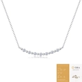 S925 sterling silver moissanite necklace with GRA certificate and curved gemstone pendant - 7-Stone 1.5mm Moissanite With GRA Cert (N13441)