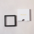 Boîte à bijoux carrée en film PE avec étuis d'emballage dorés Fine Jewelry élégants - 7.5x7.5x3cm / Blanc Et Noir