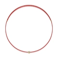 Elegante 925 zilveren goud vergulde ketting met rood koord en ronde moissanite hanger - Jinsheng Tianfu Stijl