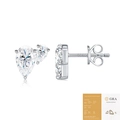 Pear cut moissanite stud earrings in S925 silver with GRA certificate and hallmarked posts - Moissanite Pear Cut (With GRA Certificate)