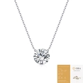 Elegante collana in argento 925 con ciondolo in moissanite e certificato di garanzia GRA - Moissanite 2 Carati (Con GRA)