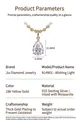 Collar de plata S925 bañado en oro de 18K con colgante moissanita gota de 16,8x9,4 mm - Plata 925 Chapada en Oro / Forma Pera Moissanita (N14901)