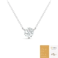 Elegant S925 silver necklace with round Moissanite pendant and GRA certificate - Round Moissanite 6.5mm/1 Carat