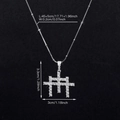 Specifiche dettagliate della collana con ciondolo a croce hip hop con pietre zirconi - Croce / Collana Con Croce d'Argento