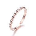 Elegant rose gold beaded bubble ring with a polished minimalist finish for women - US 5 / Rose Gold