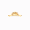 Elegante S925 sterling zilveren sterrenkroon ring met fonkelende zirkonia stenen - US Maat 9 / Goud