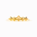 Elegante S925 zilveren kroonring verguld met opaal middensteen en kleurrijke zirkoonstenen - US Maat 6 / Goud