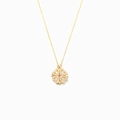 Elegante collana in argento sterling S925 dorato con pendente a quadrifoglio a cuore - Argento 925 (40+5cm) / Oro