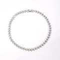 Collana a nido d'ape argento con cristalli scintillanti e chiusura a pressione sicura - Collana (50cm) / Argento
