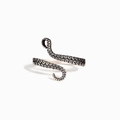 Einzigartiger Oktopus-Tentakel-Ring aus 925er Sterlingsilber, verstellbar für Damen - Einstellbar Offen / Antik Silber