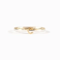 S925 sterling silver heart knot ring with two-tone silver and gold woven finish - US Size 6 / Two Colors