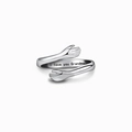 S925 sterling silver hug ring with 'I love you Grandma' engraving on white background - Adjustable US Size 7 / l love you Grandma