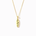 Collana a tavola da surf in argento S925 dorato con motivo a onde in stile minimalista - Argento 925 (40+5cm) / Oro