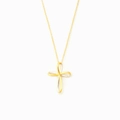 Elegant S925 sterling silver infinity cross necklace in two-tone gold and silver finish - 925 Silver (40+5cm) / Two Colors