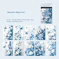 Butterfly Dance Lost decorative scrapbooking paper set with floral blue patterns - Butterfly Dance Lost