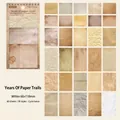 Vintage Bastelpapier Set für Junk Journal mit gealterten Texturen und Rastern 60 Blatt - Jahre Von Papierspuren