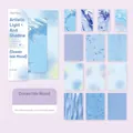 Ocean Isle Mood artistic scrapbook paper kit in blue theme for DIY journals - Ocean Isle Mood