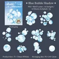 Stickers PET bulles bleues à effet nacre pour scrapbooking DIY décoration lot de 10 - 1 Ombre Bleue