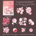 Autocollants PET motif bulles tons rose et rouge avec finition nacrée lumière de nacre - 4 Rythme Rouge Coulant