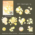 Autocollants PET Bubble Adventure avec finition nacre et lueur jaune perlé - 5 Flottaison Libre