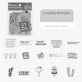 Set van 30 minimalistische zwart-wit DIY-journalstickers in de stijl Leisurely Moments - Ontspannen Momenten