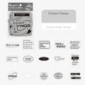 Minimalistische zilveren DIY-stickers voor scrapbooking met 15 zwart-wit ontwerpen - Toekomstsporen