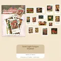 Vintage mushroom theme stamp stickers set with retro aesthetic for scrapbooking and DIY - Glimmer Fungi