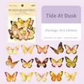 Adesivi decorativi a farfalla in PET arancione e rosa per scrapbooking, set da 30 - Marea del Tramonto