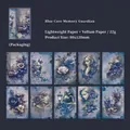Deko-Papier-Set Blaue Kern-Erinnerung mit Vintage-Blumen für Scrapbooking 30 Stück - Blaue Blütenerinnerung