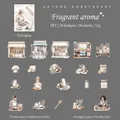 Set mit 20 PET-Aufklebern mit Bäckerei-Szenen und Illustrationen von Backwerkzeugen - Duftendes Aroma