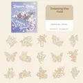 Lace-cut butterfly and floral stickers for journaling in Dreaming Vine Field style - Dreaming Vine Field