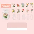 Transparente PET Blumenaufkleber Pleasant And Romantic Dream Blumenvasen Set 30 Stk - Romantischer Blumentraum