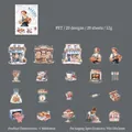 Vintage-PET-Stickerset mit Backthemen wie Bäckereien und Kuchen für Bastelarbeiten - Kreativer Park