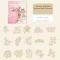 15 pieces of non-repetitive flower outline stickers in Yunwu Huakai theme for journaling - Clouds And Mist Bloom With Flowers
