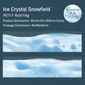 PET decoratieve tape met ijskristallen en sneeuw voor DIY scrapbooking 45mm x 2m - Ijskristal Sneeuw