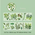 PET-tape Romantic Garden Branch met delicate groene bladeren en rankpatronen - Groen