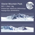 PET-tape met gletsjerthema en realistische sneeuwlandschappen voor dagboekdecoratie - Gletsjerpiek