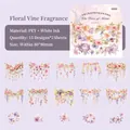 Floral scent retro PET stickers set with 30 pieces of botanical scrapbooking labels - Flower Vine
