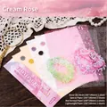 Cream Rose DIY collage kit with mesh, specialty paper, wooden buttons and twine - Floating Dream - Cream Rose