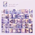 Σετ 80 vintage αυτοκόλλητα Swan Lake για scrapbooking σε μωβ αισθητικούς τόνους - Λίμνη των Κύκνων