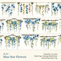 Cinta washi Flor Estrella Azul con motivos florales de acuarela para scrapbooking - Estrella Azul Floreciendo