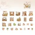 25 autocollants transparents en PET avec illustrations de style vie douillette - Foyer Chaleureux