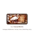 Vintage cocoa brown ink pad in a decorative tin box with a crane illustration - Cocoa Brown