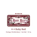 Retro Ruby Red No.8 ink pad in a tin box for vintage journaling and scrapbooking - Ruby Red