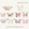 20pcs butterfly shape scrapbook stickers set made of white kraft paper for DIY crafts - Thin Wing Heart Glow
