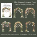 Pegatinas PET Lantern Gate Art con 5 diseños vintage de arcos florales para diario - Puerta de Linterna